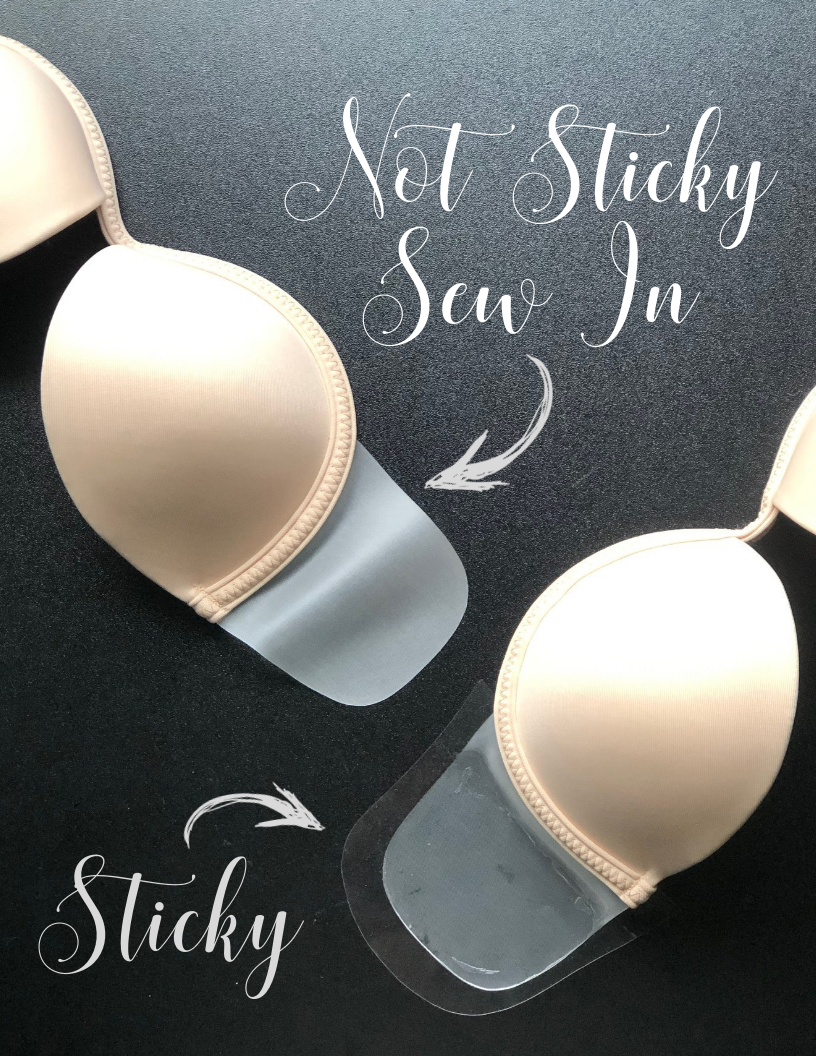 Underwire Bra Cups – Stick or Non-Stick sides – Discontinued, lots