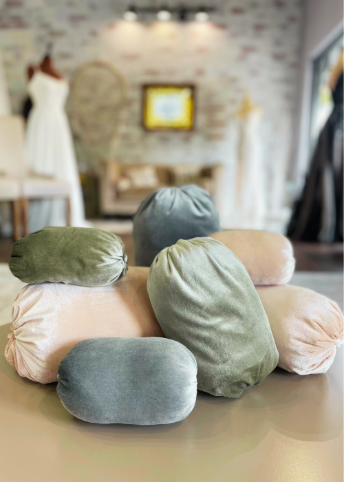 ***NEW COLORS!! ***  Gown Bolster Pillows - set of 3