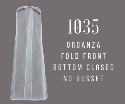 Gown Covers - "Elodia" Organza Front Open, Bottom Closed #1035