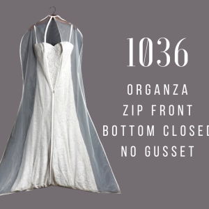 **PRICE DROP** Gown Covers - Organza Zip Front, Bottom Closed #1036