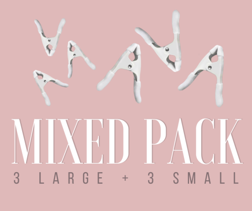 Mixed Fitting Clip Pack - 3 Large + 3 Small