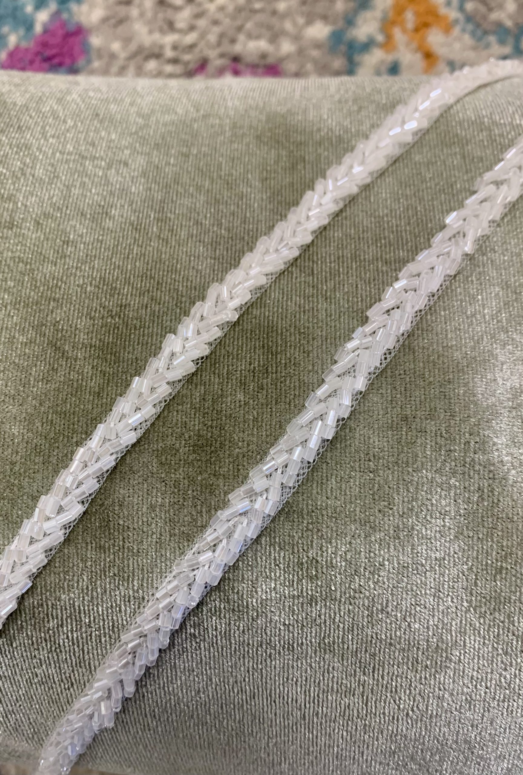 ACC89 - CHEVRON BUGLE BEAD SPAGHETTI STRAPS - RESTOCKED 11-10-25 - Image 3