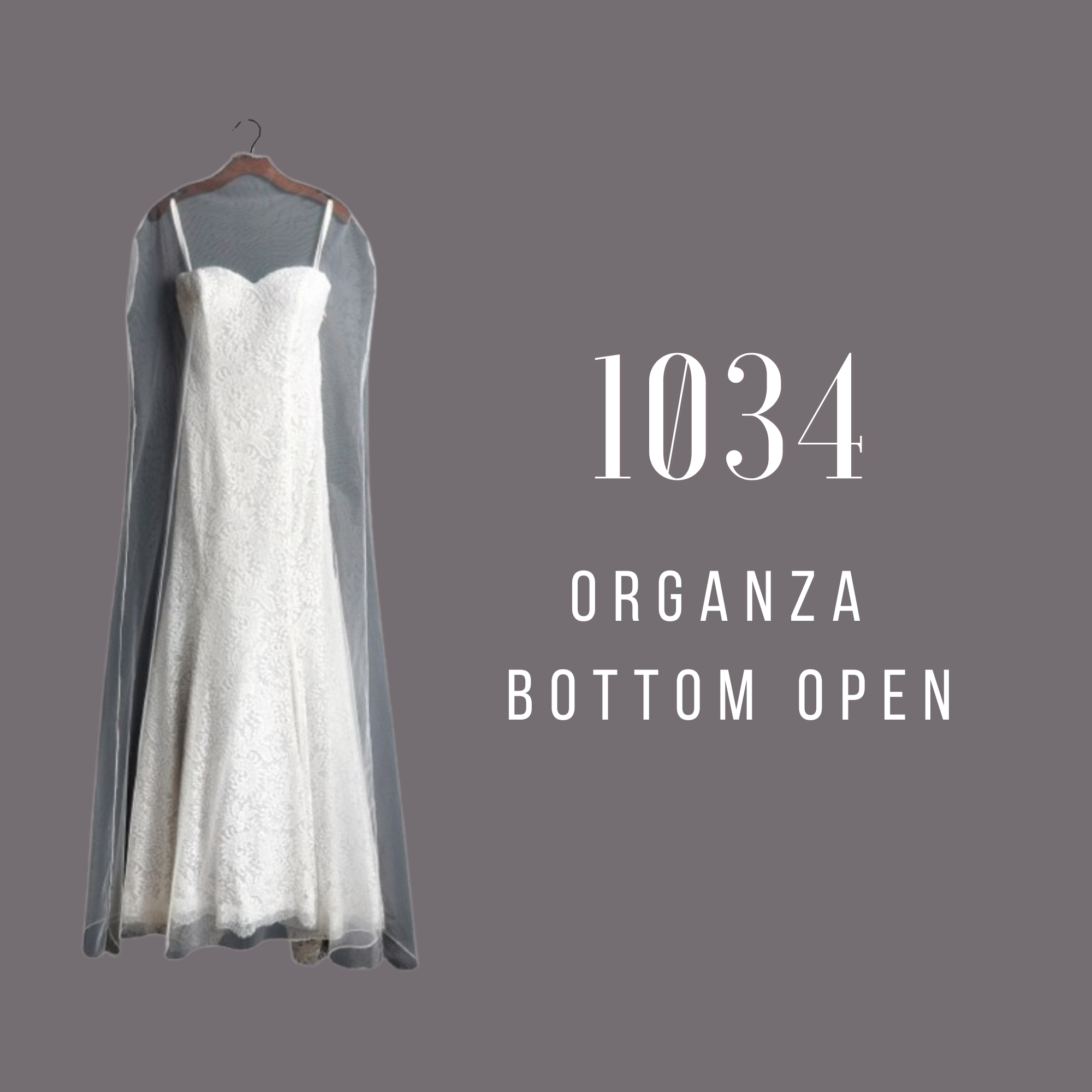 Gown Covers - Organza, Bottom Open #1034