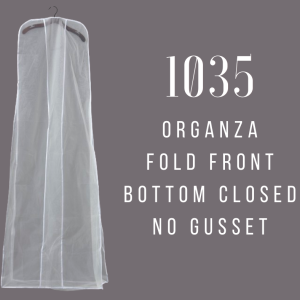 Gown Covers - "Elodia" Organza Front Open, Bottom Closed #1035