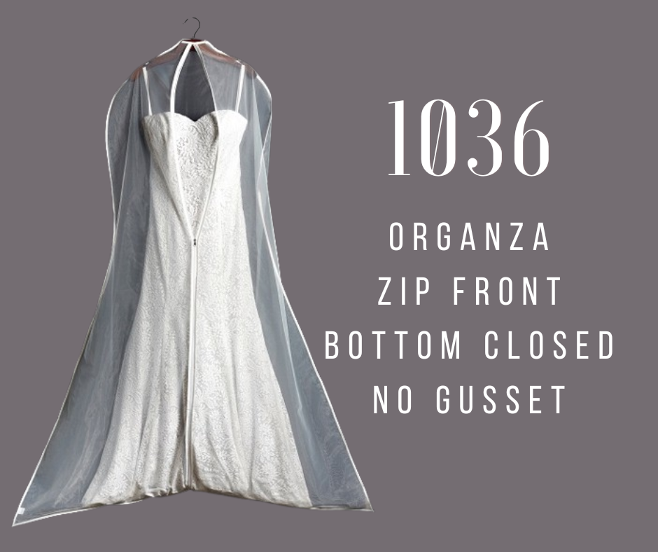 * Gown Covers - Organza Zip Front, Bottom Closed #1036