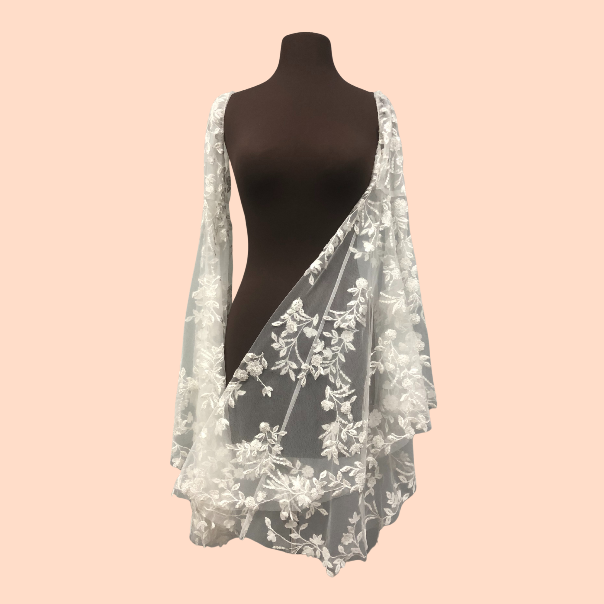 ACC76 - LEAF LACE BELL SLEEVES