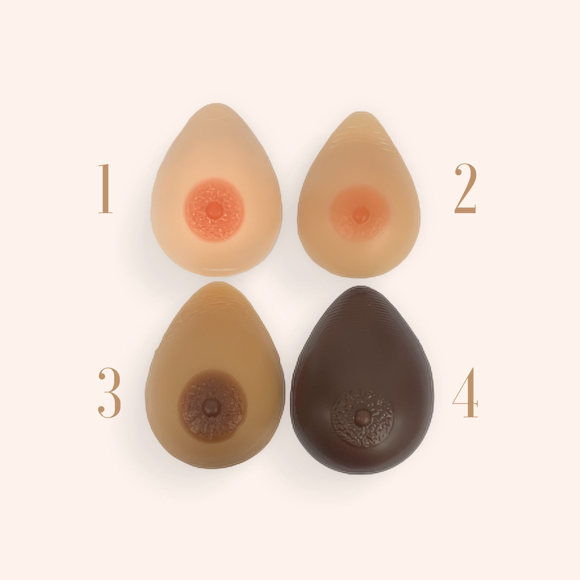 Non-adhesive Faux Breast