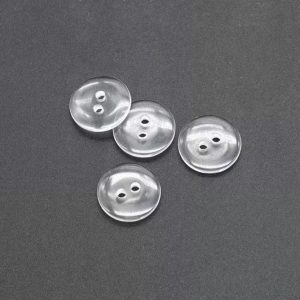 Bustle Buttons, Clear, 8 mm